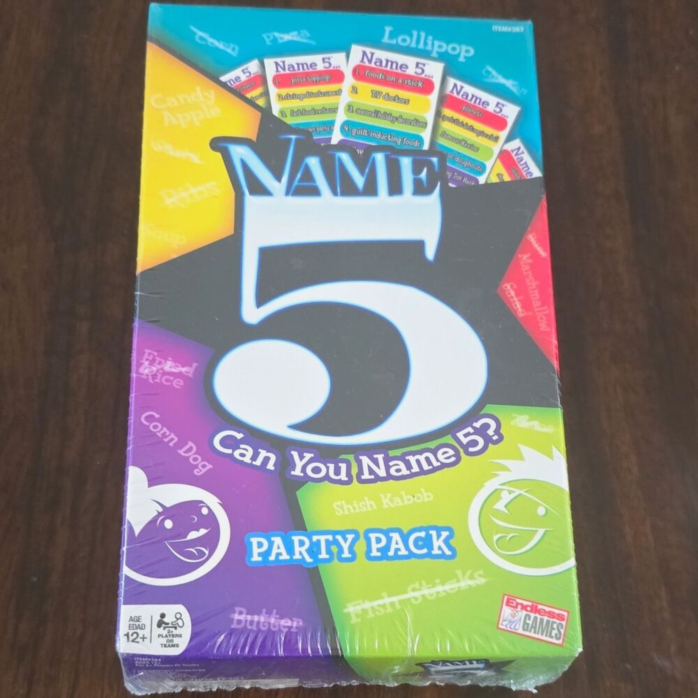 Endless Games Name 5 Can You Name 5 Party Pack Card Game 2-8 Players 2013